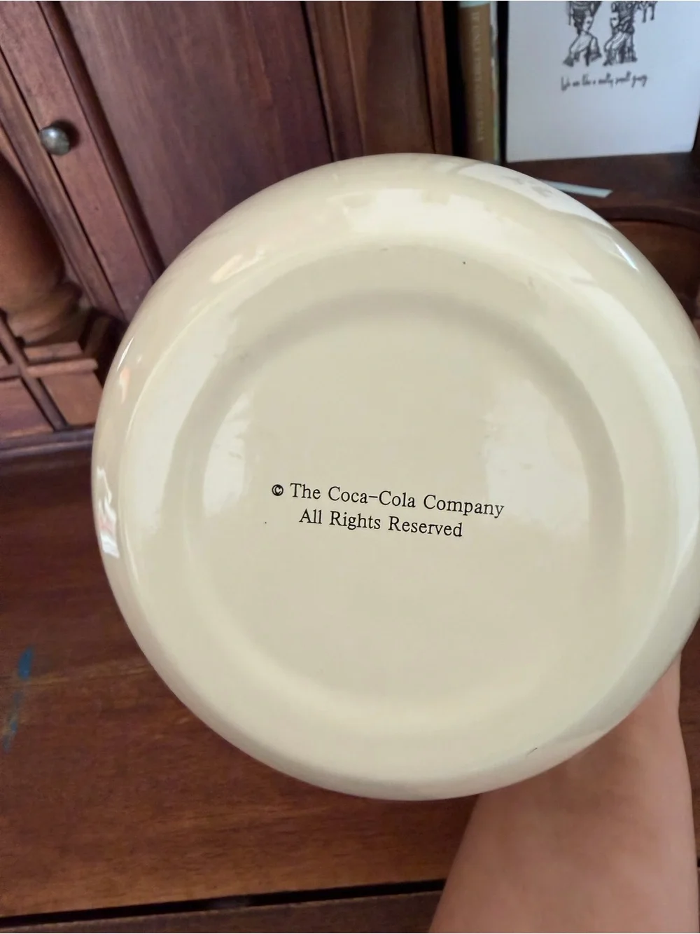 Coca-Cola Enamelware Pitcher Cream Retro Drink Coke Advertising Decor